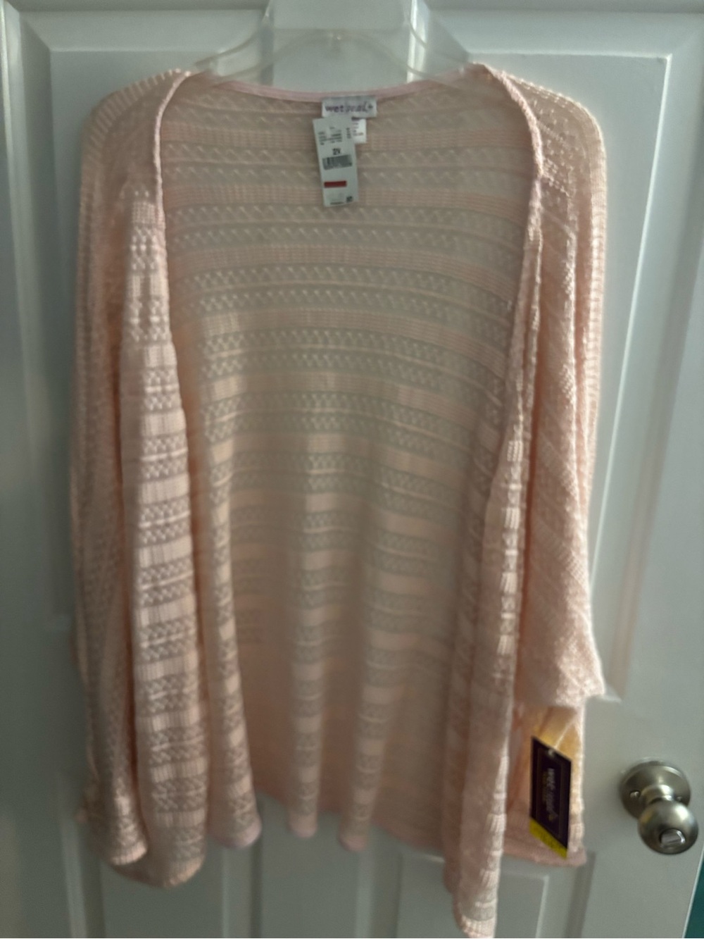 Wet Seal Light Pink Lace Knit Tunic Top